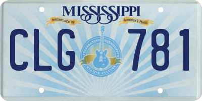 MS license plate CLG781