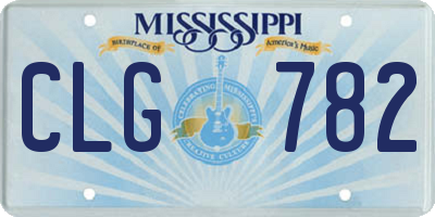 MS license plate CLG782