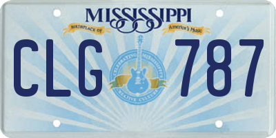 MS license plate CLG787