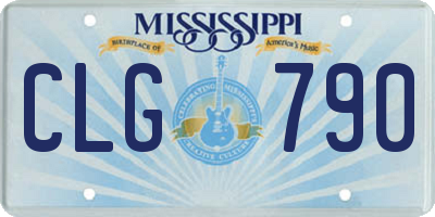 MS license plate CLG790