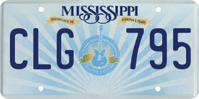 MS license plate CLG795
