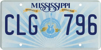 MS license plate CLG796