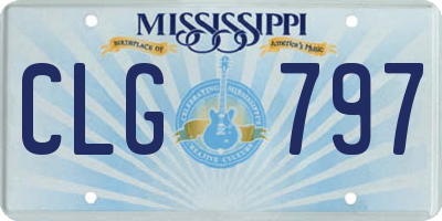 MS license plate CLG797
