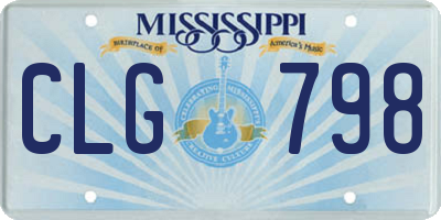 MS license plate CLG798