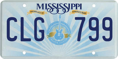 MS license plate CLG799