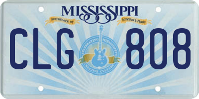 MS license plate CLG808