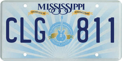 MS license plate CLG811