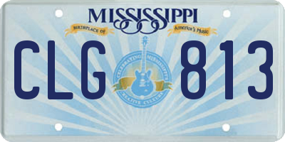 MS license plate CLG813