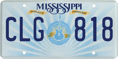 MS license plate CLG818