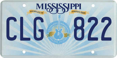 MS license plate CLG822