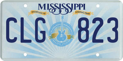 MS license plate CLG823