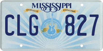 MS license plate CLG827