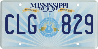 MS license plate CLG829