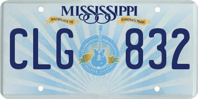 MS license plate CLG832
