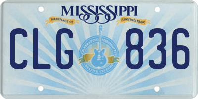 MS license plate CLG836