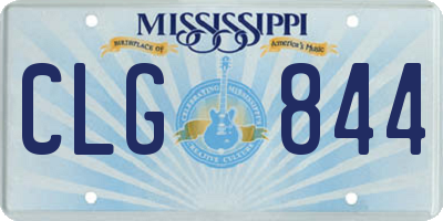 MS license plate CLG844
