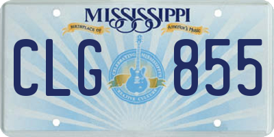 MS license plate CLG855