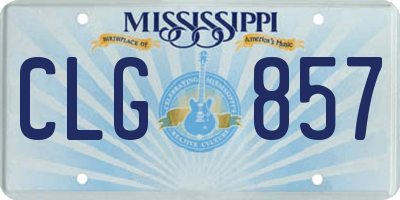 MS license plate CLG857