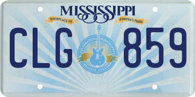 MS license plate CLG859