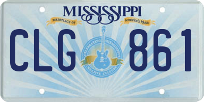 MS license plate CLG861