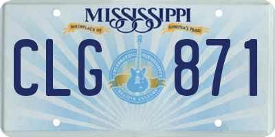 MS license plate CLG871