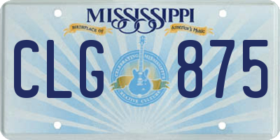 MS license plate CLG875