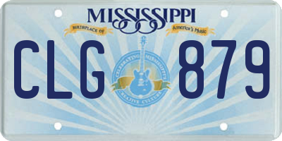 MS license plate CLG879