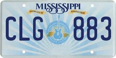 MS license plate CLG883