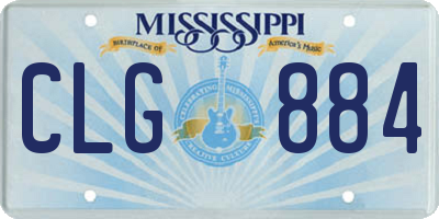 MS license plate CLG884