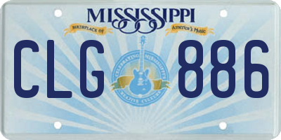 MS license plate CLG886