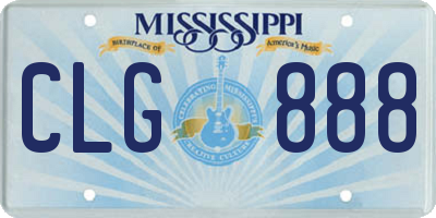 MS license plate CLG888