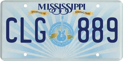 MS license plate CLG889