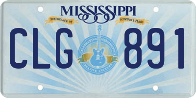 MS license plate CLG891