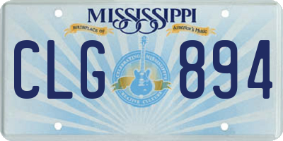 MS license plate CLG894