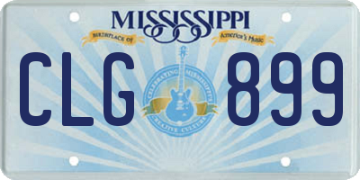 MS license plate CLG899