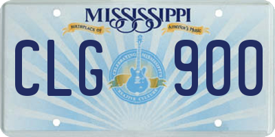 MS license plate CLG900