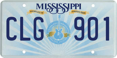 MS license plate CLG901
