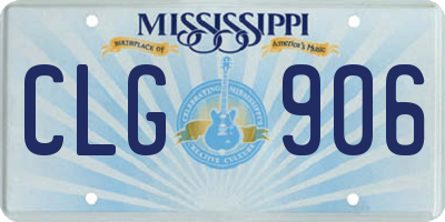 MS license plate CLG906