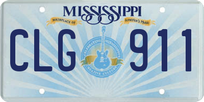 MS license plate CLG911