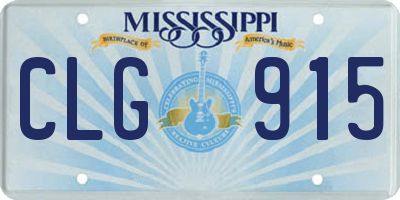 MS license plate CLG915