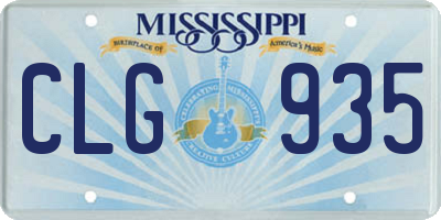 MS license plate CLG935