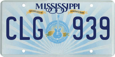MS license plate CLG939