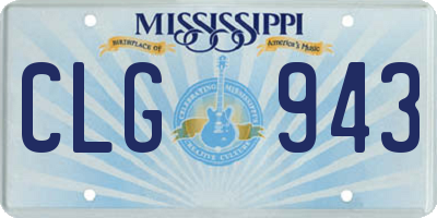 MS license plate CLG943
