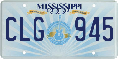 MS license plate CLG945