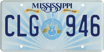MS license plate CLG946