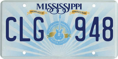 MS license plate CLG948