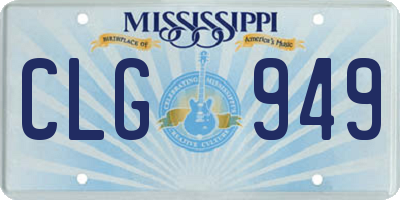MS license plate CLG949
