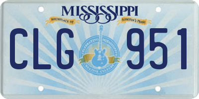 MS license plate CLG951