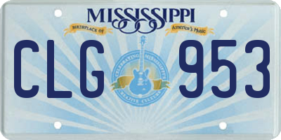 MS license plate CLG953