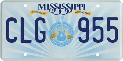 MS license plate CLG955